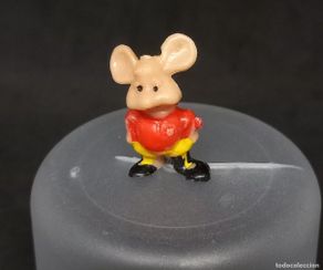 Gummi- und PVC-Figuren: RATÓN TOPO GIGIO GOMA FLEXIBLE PVC FIGURA +/- 2,5 CM HONG KONG FUTBOLISTA AÑOS 70-80 PTOY